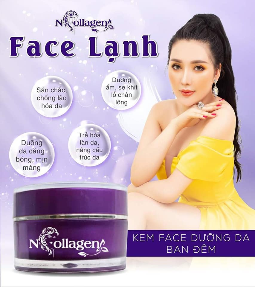 Bao bì hũ màu tím của dòng Face Lạnh N Collagen