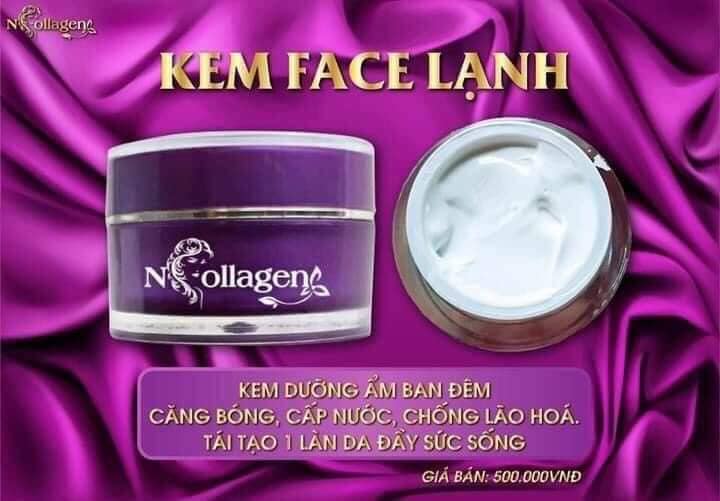 Hũ kem face lạnh dùng trong chu trình chăm sóc da ban đêm