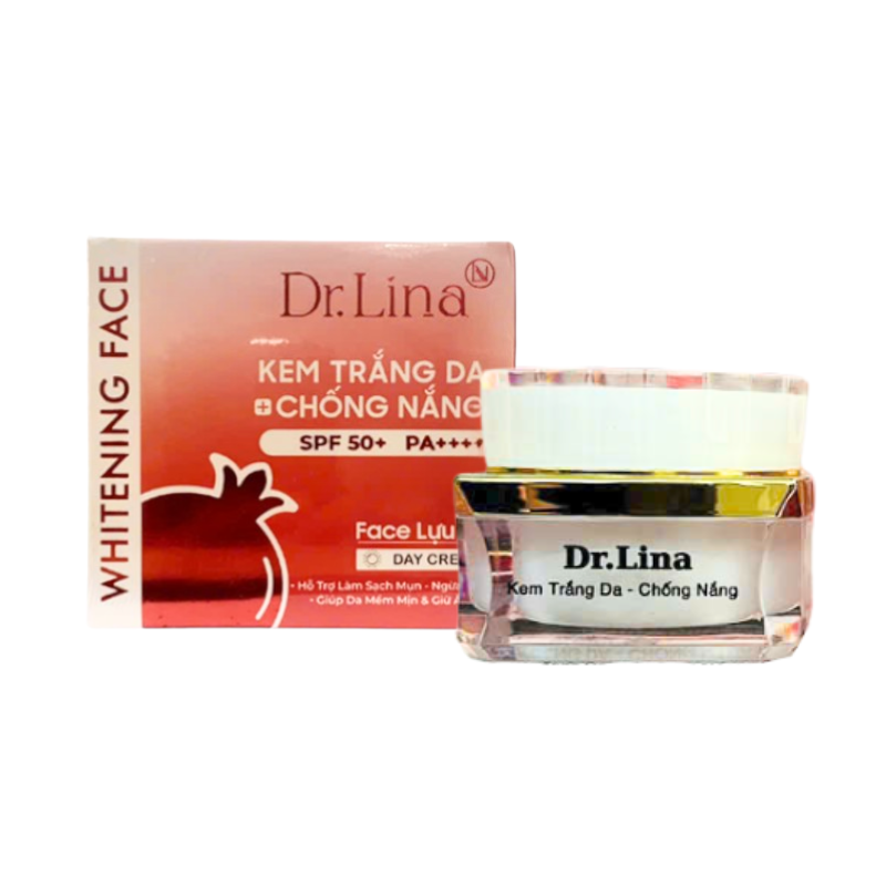 Hình ảnh Kem Face Lựu Đỏ Dr.Lina Whitening Face Dưỡng Trắng Da Chống Nắng SPF50+ PA++++ Ban Ngày 18g Phiên Bản Mới trong bộ sưu tập dr lina