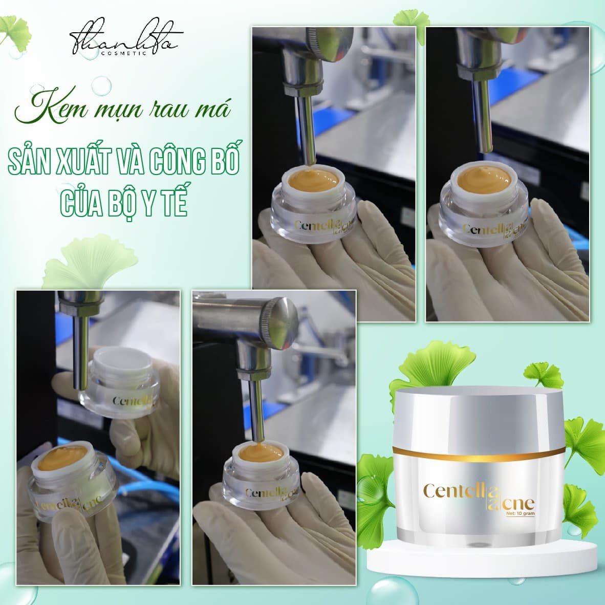 Cận cảnh hũ kem 10g và chất kem