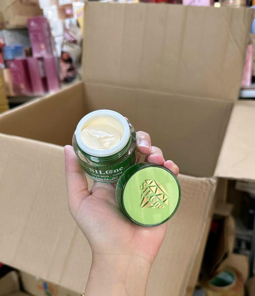 Kem Face Mụn Thâm B1 SH One Xanh Chiết Xuất Lá Tía Tô