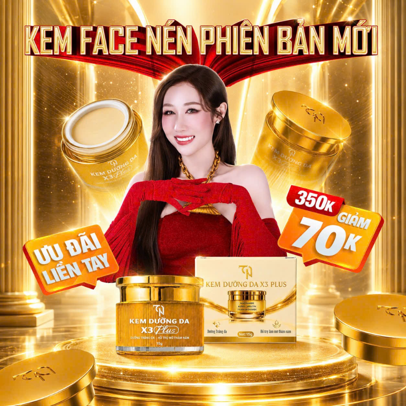 Kem Face Nén Collagen X3 Plus Đông Anh 15g Phiên Bản Mới