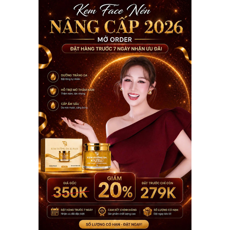 Kem Face Nén Collagen X3 Plus Đông Anh 15g Phiên Bản Mới