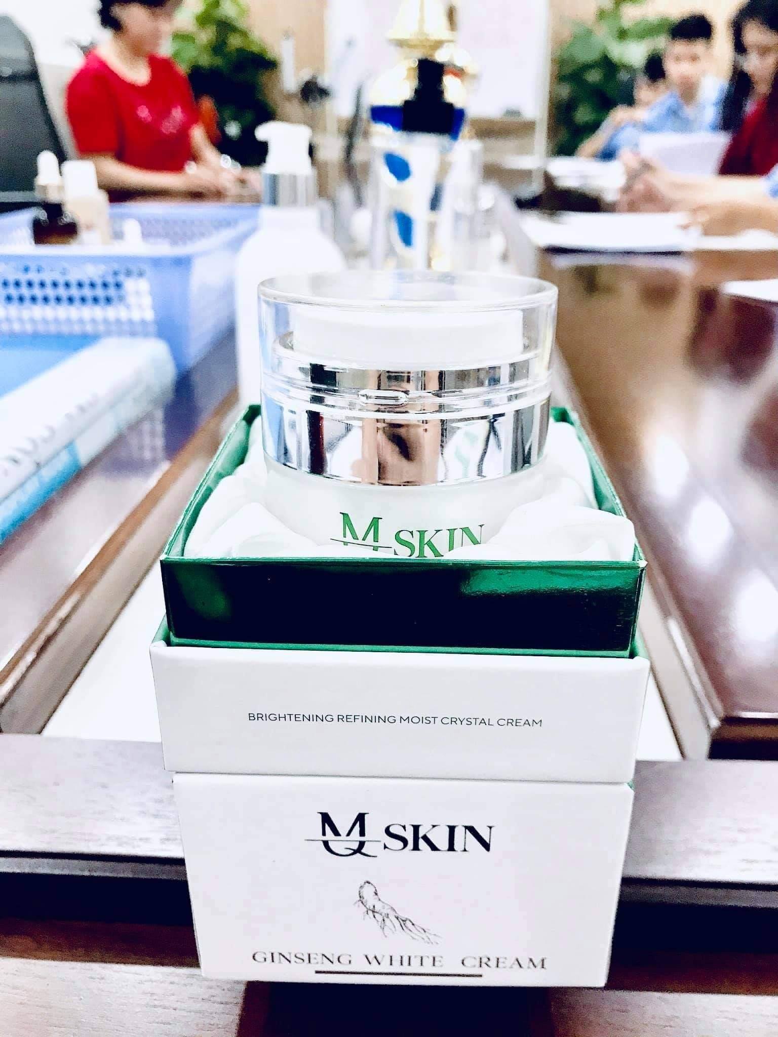 Thiết kế hũ kem và hộp sản phẩm MQ Skin dòng Ginseng White Cream
