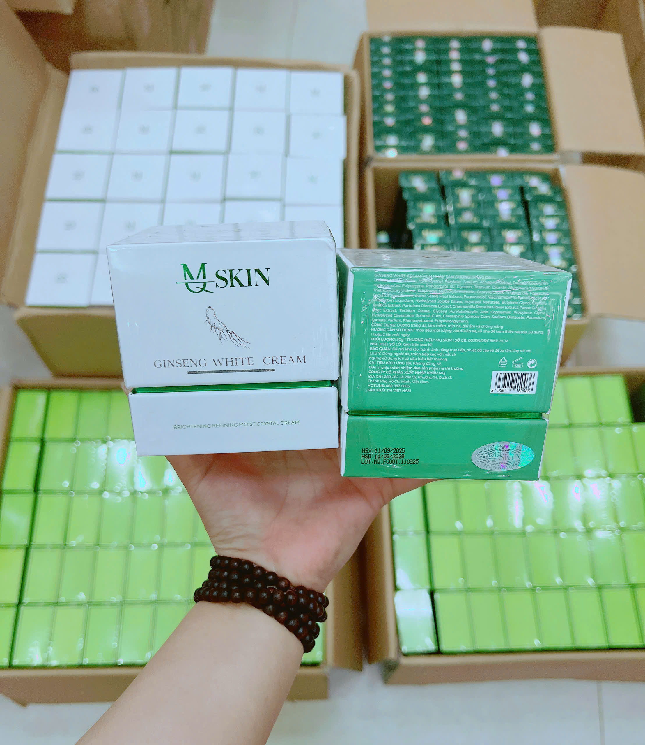 Kem Face Nhân Sâm MQ Skin Ginseng White Cream 30g