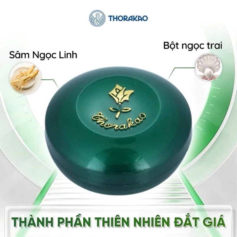 Hình minh họa thành phần nhân sâm và bột ngọc trai