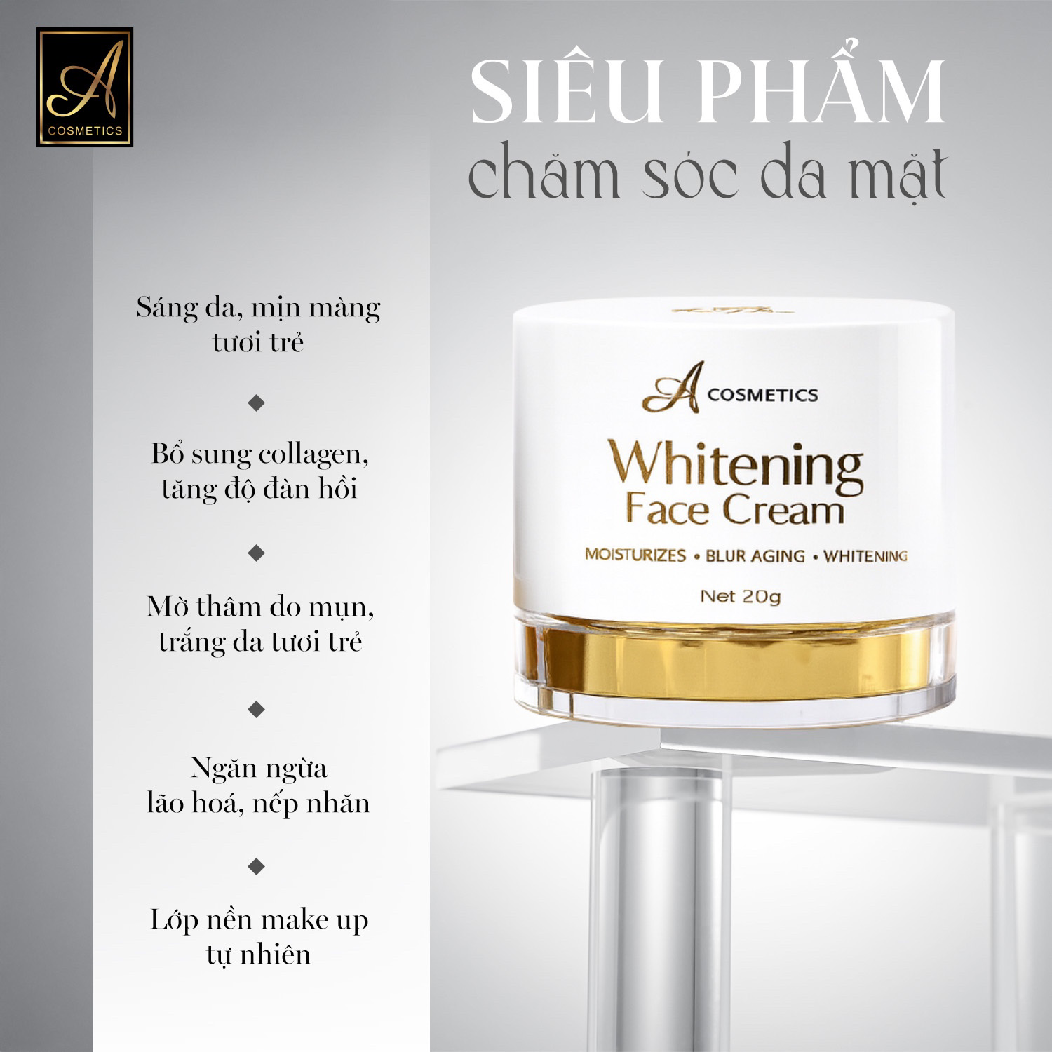 Kem Face Pháp A Cosmetics Whitening Face Cream 20g