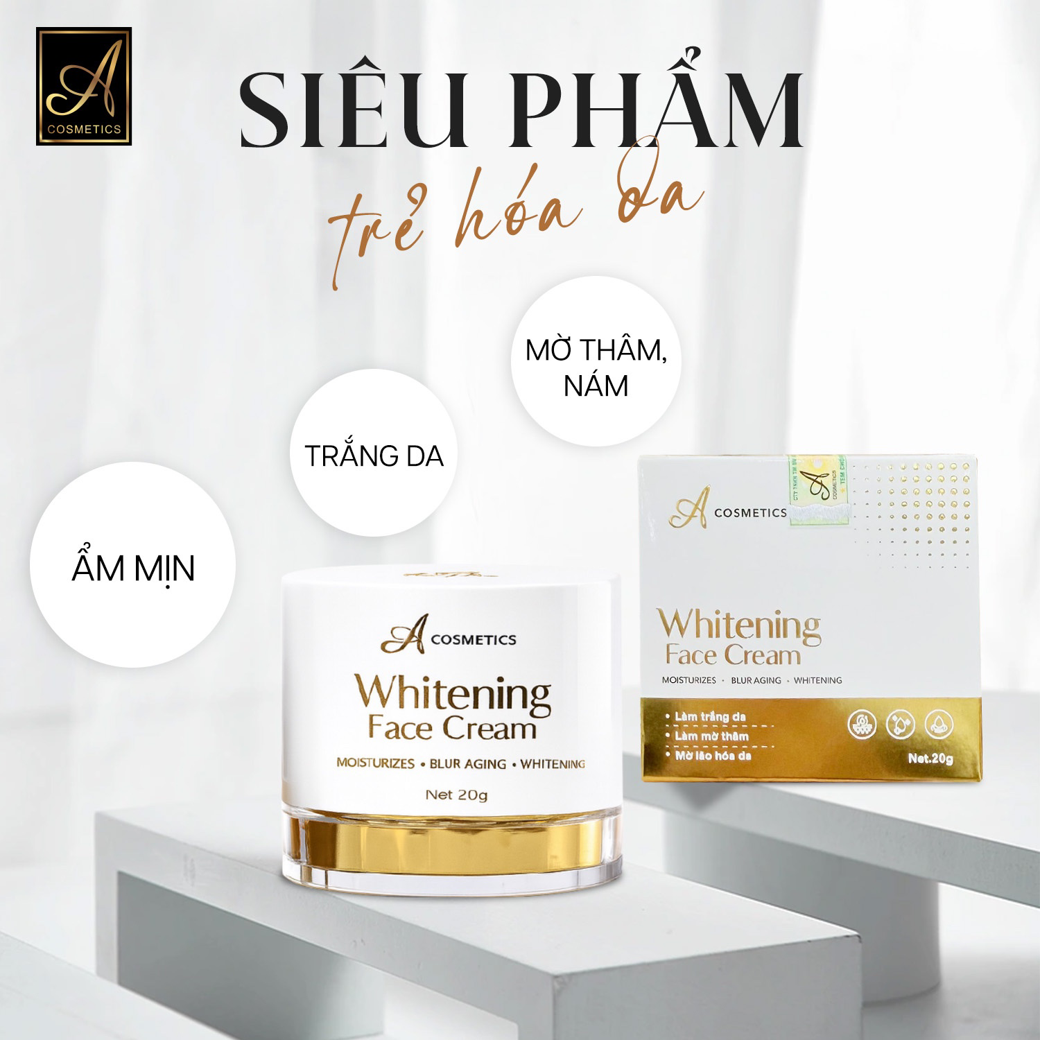 Kem Face Pháp A Cosmetics Whitening Face Cream 20g