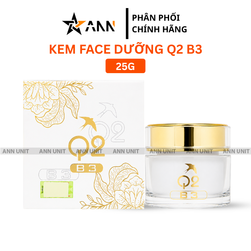 Hình hộp và hũ kem Q2 B3 25g phiên bản mới