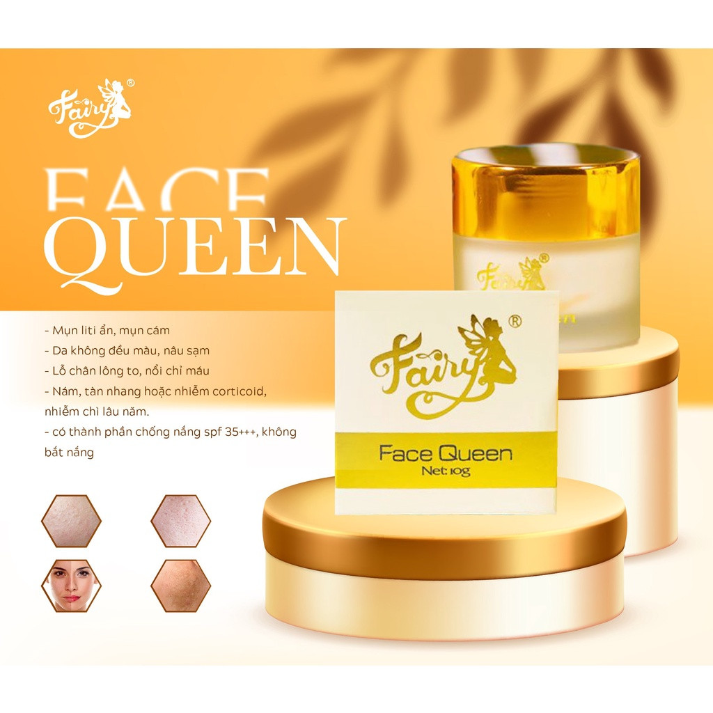 Kem Face Queen Dưỡng Trắng Da Mặt Cao Cấp Fairy Cosmetics Mini 10gr