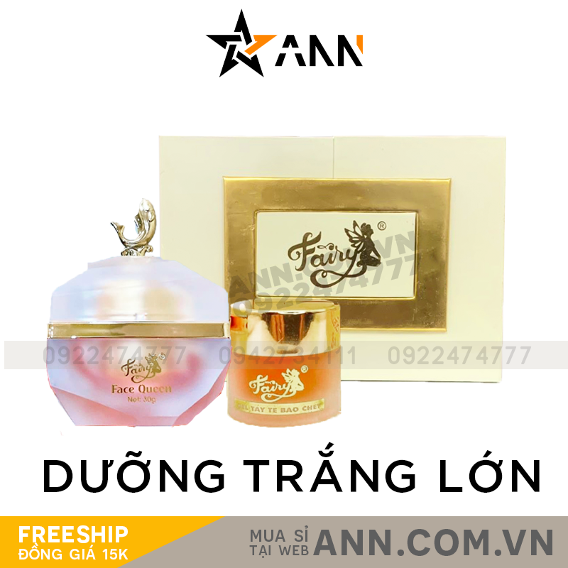 Kem Face Queen Fairy Cosmetics Super Vip Whitening SPF 35+++ tặng gel tẩy tế bào chết