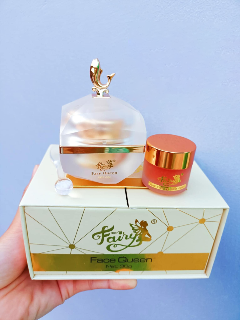 Kem Face Queen Fairy Cosmetics Super Vip Whitening SPF 35+++ tặng gel tẩy tế bào chết