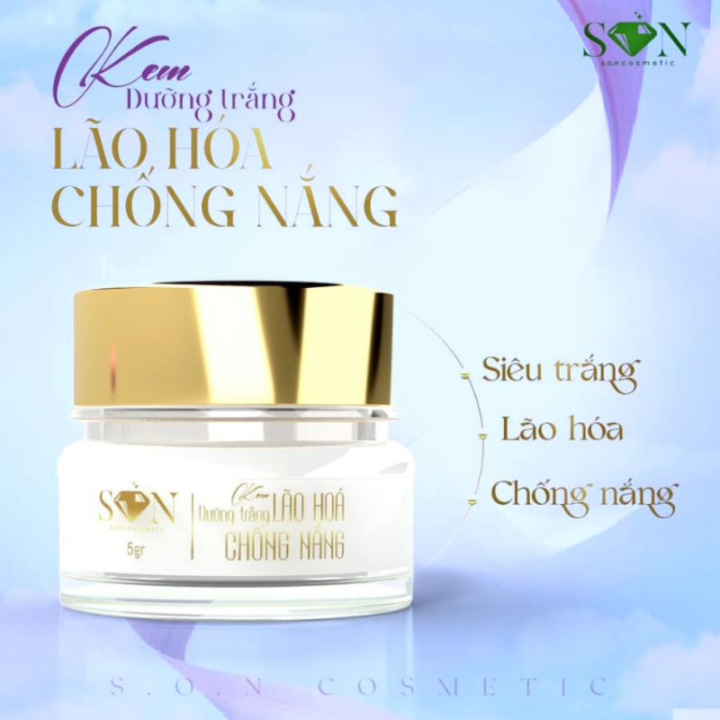 Kem Face Son Cosmetic Màu Trắng 10g Dưỡng Trắng Da Chống Lão Hóa Phiên Bản Cũ