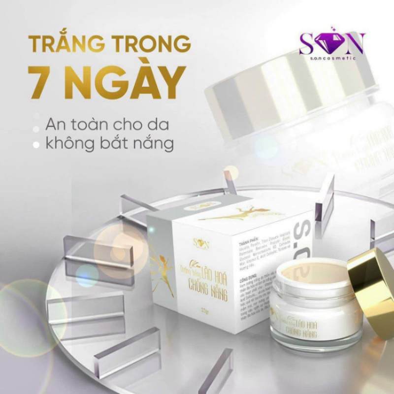 Kem Face Son Cosmetic Màu Trắng 10g Dưỡng Trắng Da Chống Lão Hóa Phiên Bản Cũ