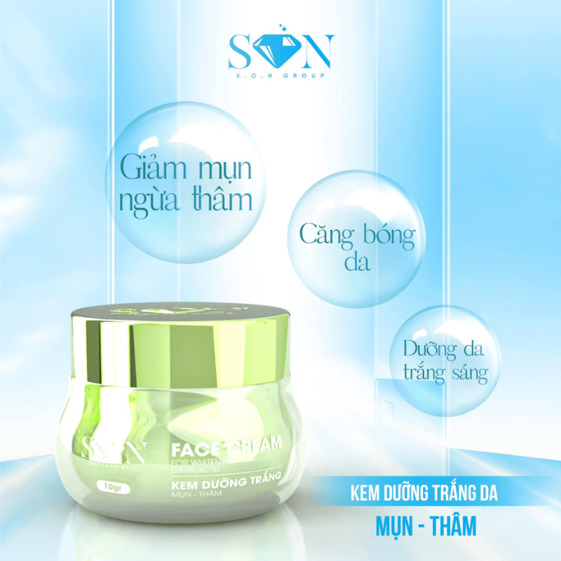 Kem Face Son Cosmetic Màu Xanh 10g