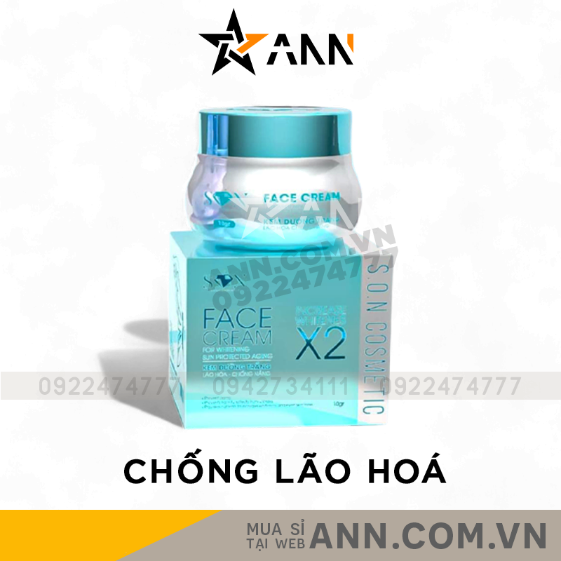 Kem Face SON Màu Xanh Dưỡng Trắng Da Chống Lão Hóa 10g