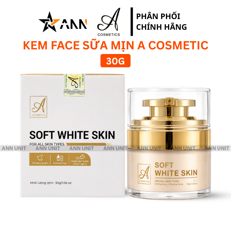 Hộp và hũ kem Soft White Skin 30g