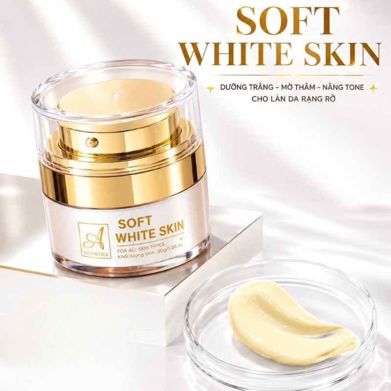 Kem Face Sữa Mịn A Cosmetics Soft White Skin 30g