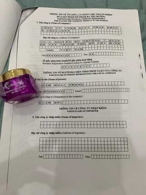 Kem Face Tím N Collagen Whitening Face Cream