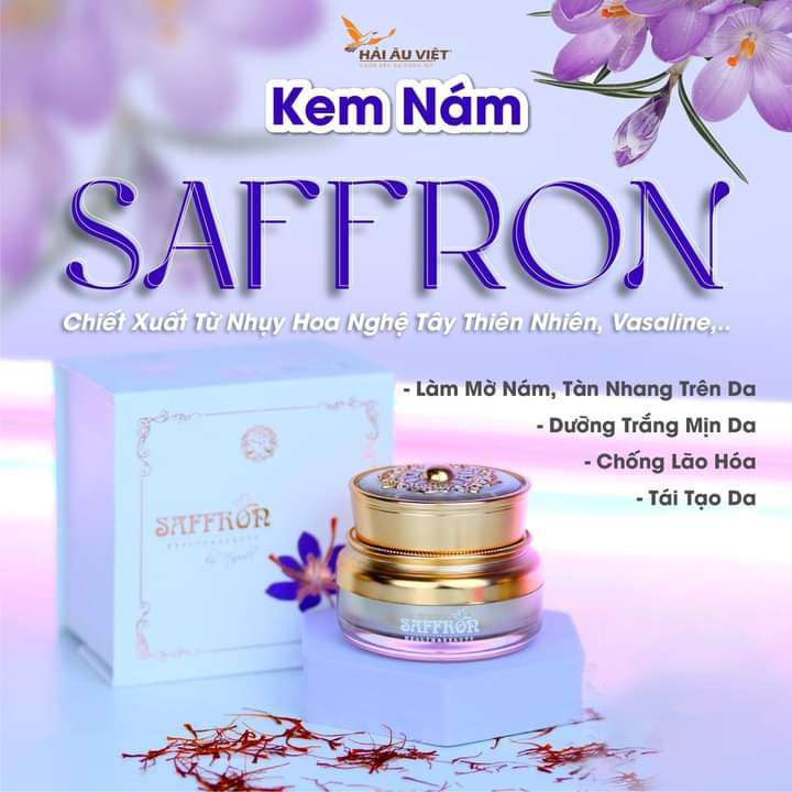 Kem Mờ Nám Trắng Da Saffron Napoli Hải Âu Việt 15g