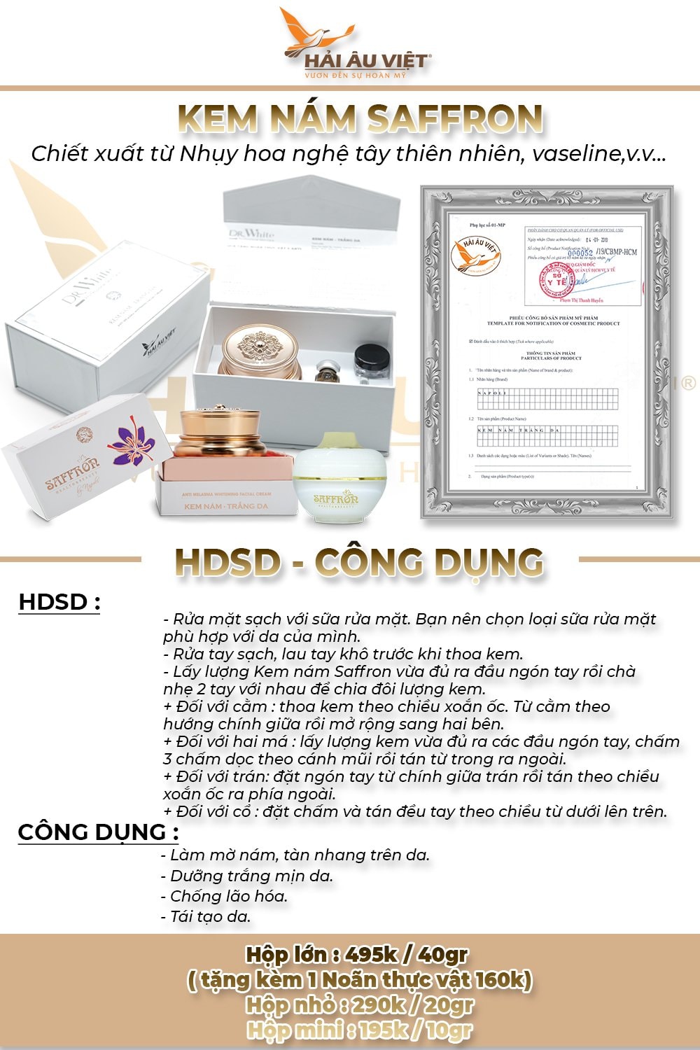 Hình minh họa cách thoa kem theo từng vùng da