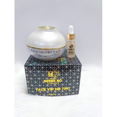 Kem Face Vip HD 7IN1 Huỳnh Đỗ 30g Kèm Serum Collagen