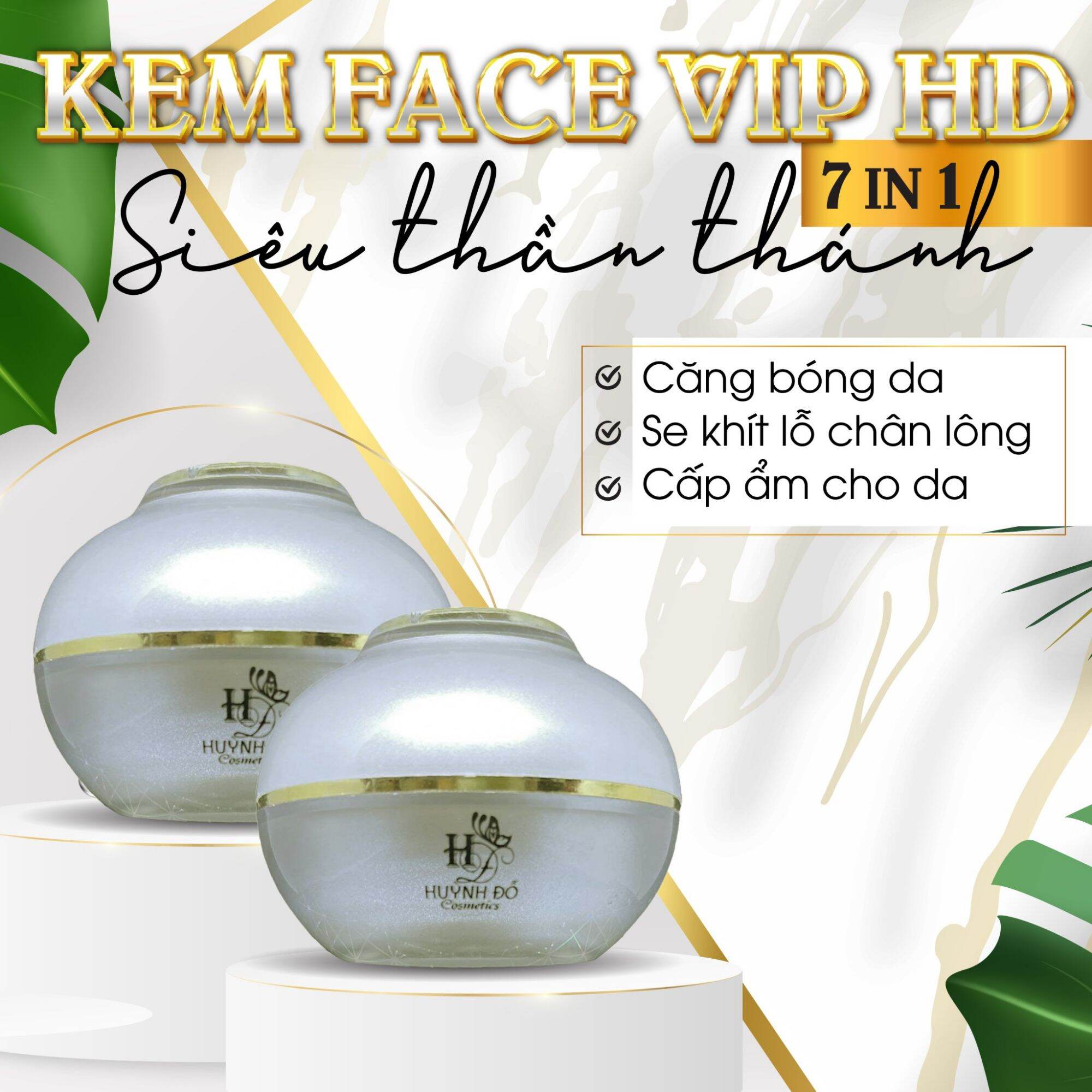 Kem Face Vip HD 7IN1 Huỳnh Đỗ 30g Kèm Serum Collagen