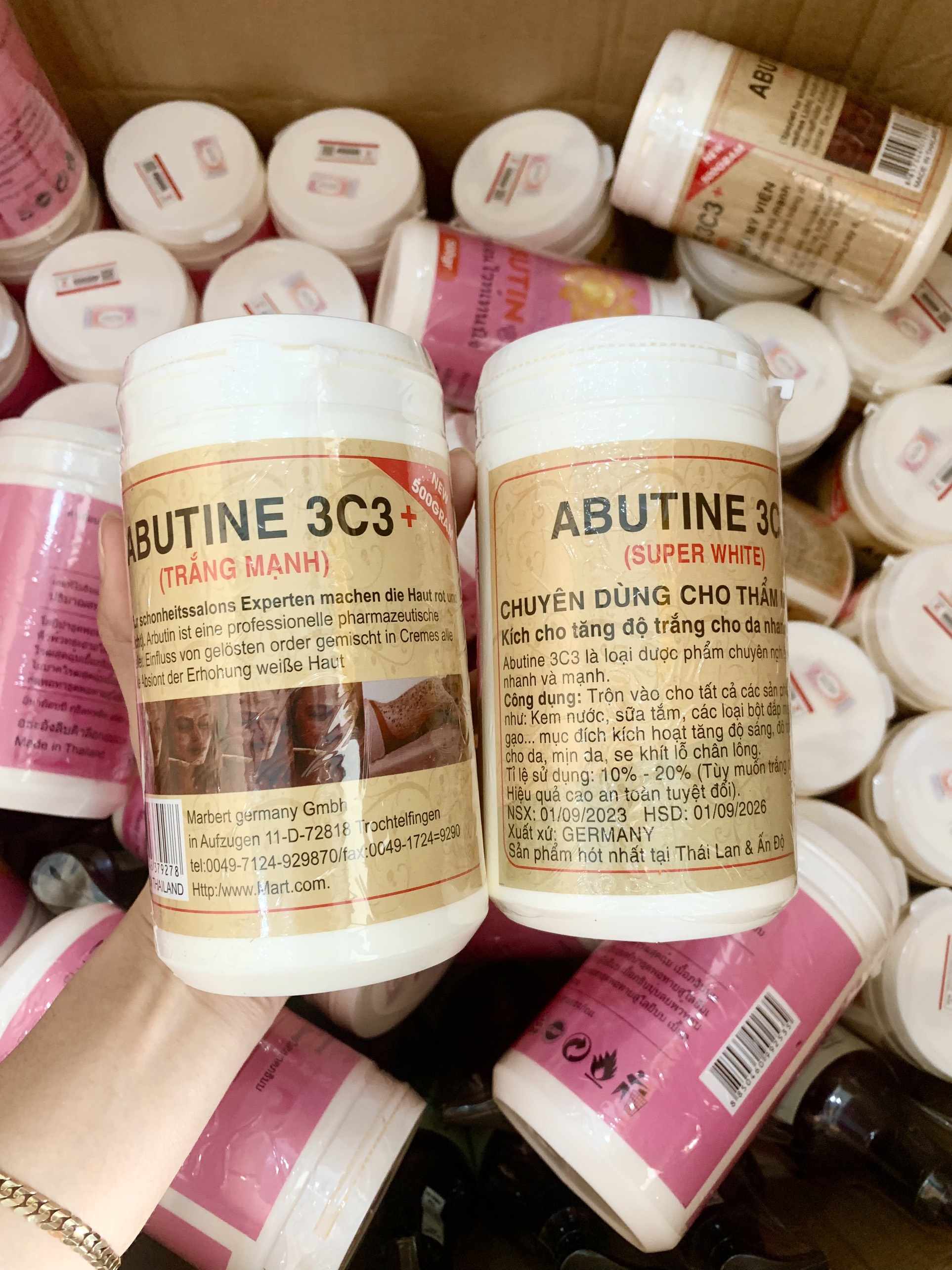Kem Kích Trắng Abutine 3C3 Super White 500g