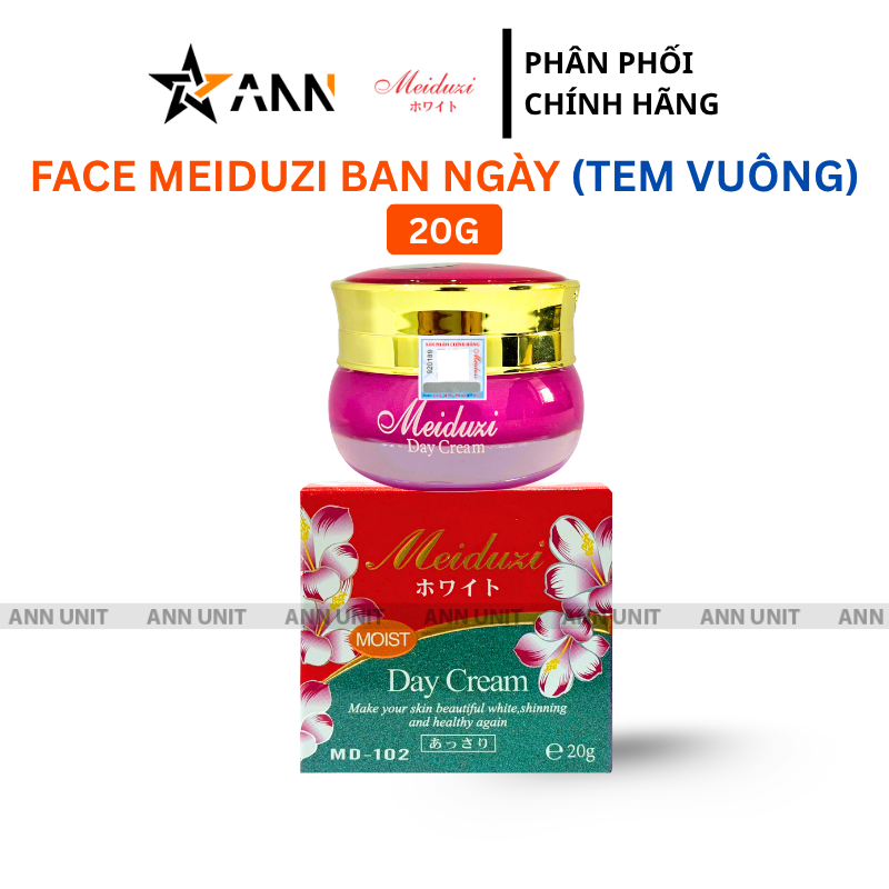 Ảnh tổng thể sản phẩm hũ và hộp Day Cream 20gr tem vuông
