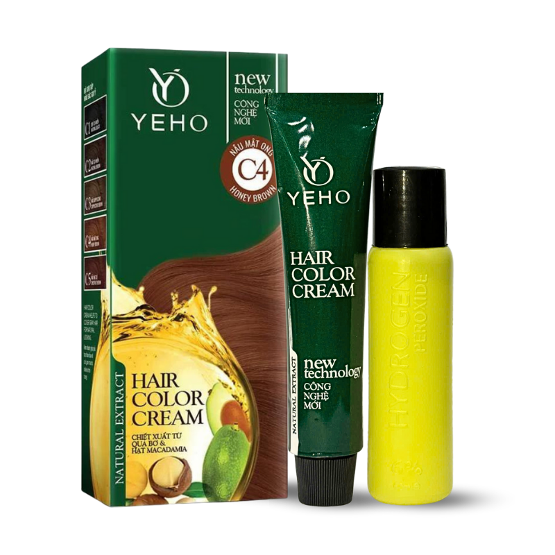 Kem nhuộm phủ bạc với hai món đi kèm đặt gọn trên nền sáng