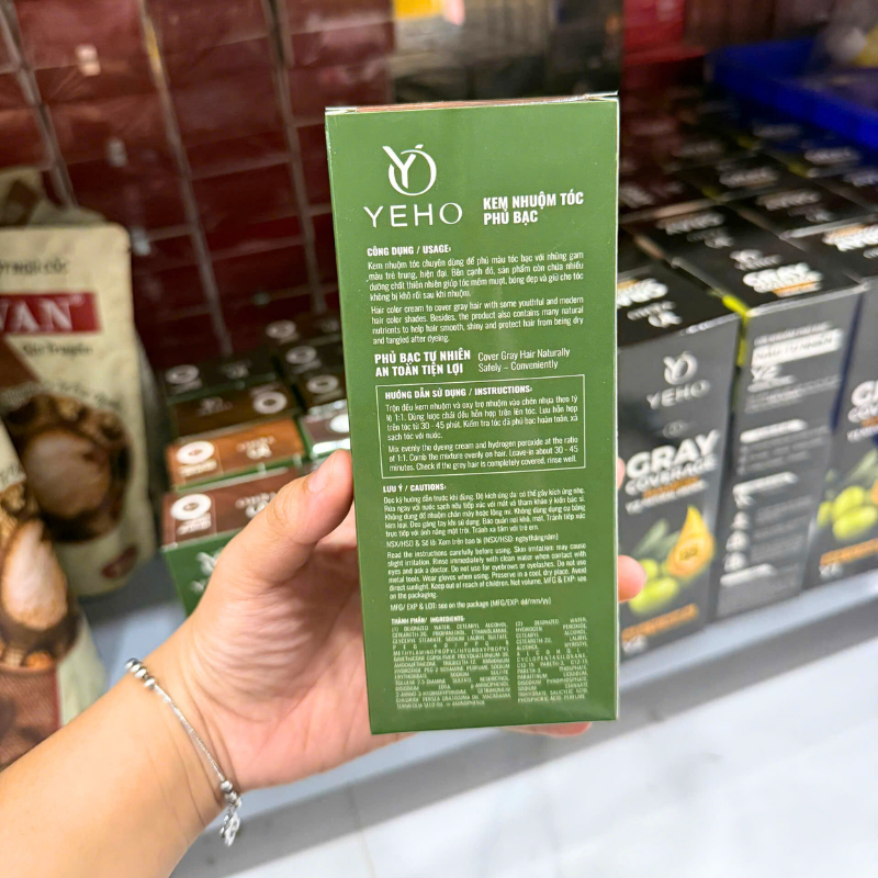Kem Nhuộm Phủ Bạc Yeho C4 Màu Nâu Mật Ong