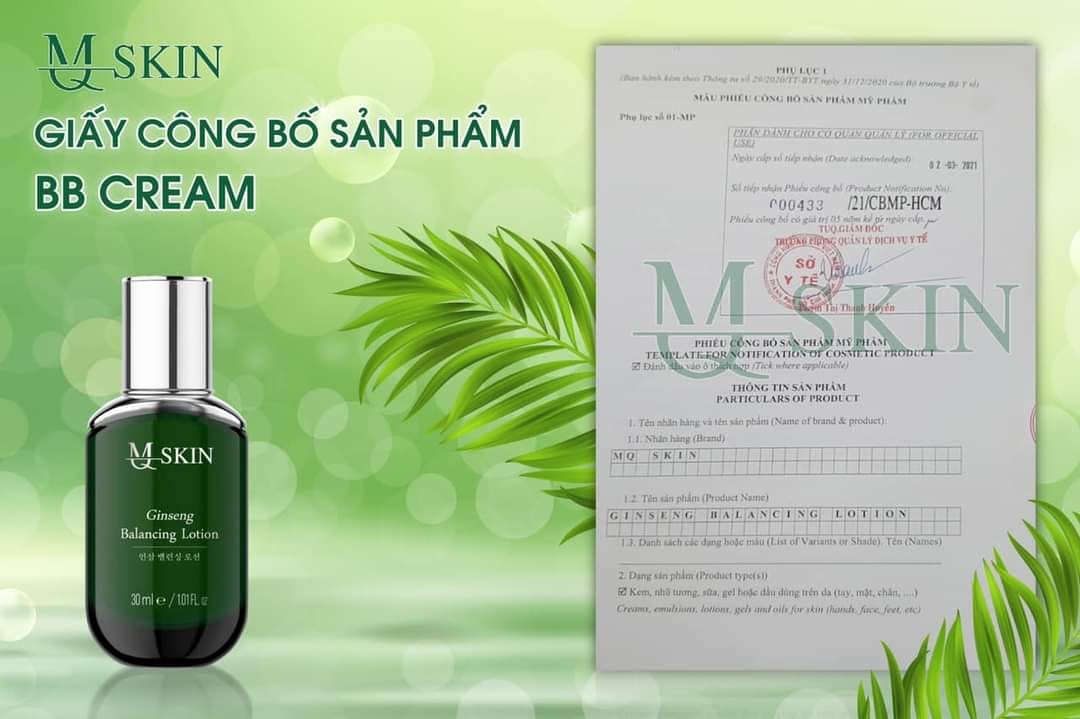 Kem tái tạo da MQ Skin BB Cream Ginseng Balancing Lotion 30ml