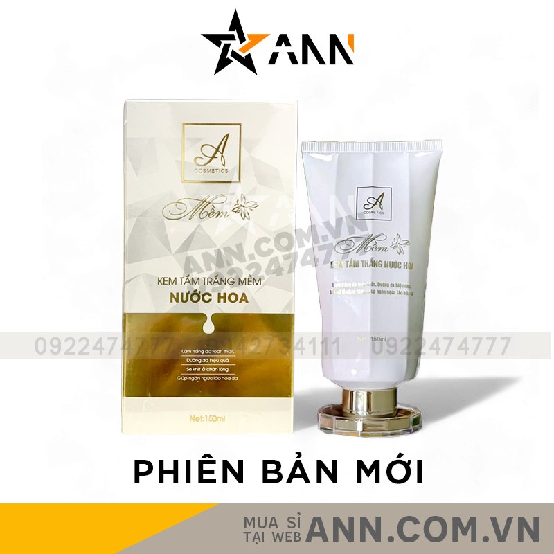 Kem Tắm Trắng Mềm Nước Hoa A Cosmetics 150ml Phiên Bản 2024