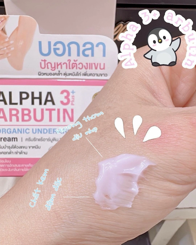 Hình minh họa chất kem khi thoa trên da