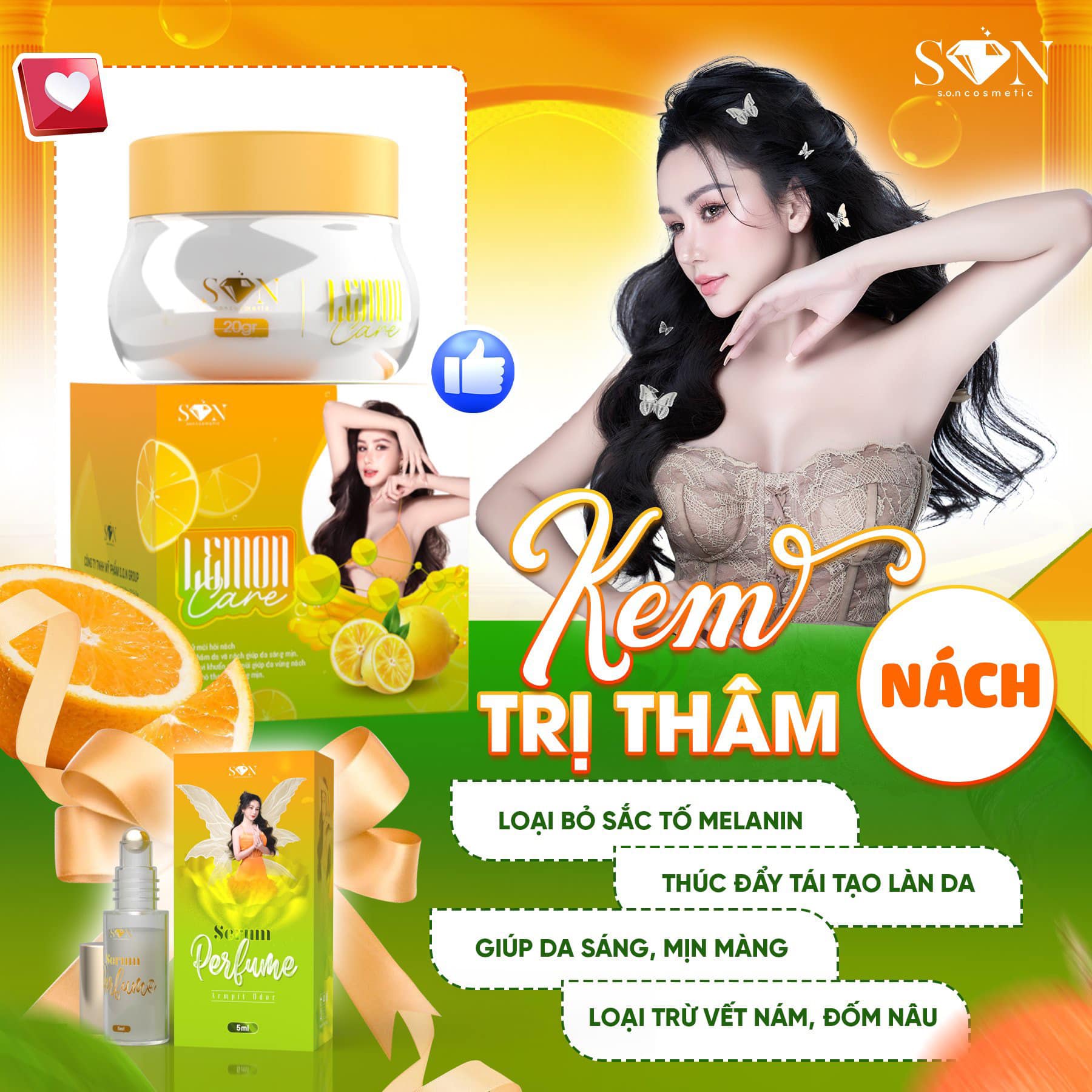Hình ảnh giới thiệu dòng kem chăm sóc vùng nách
