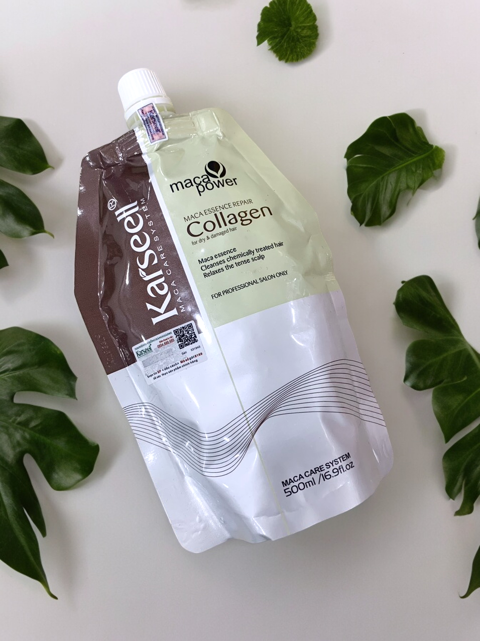 Kem Ủ Tóc Karseell Macca Power Collagen 500ml Cho Tóc Khô & Hư Tổn