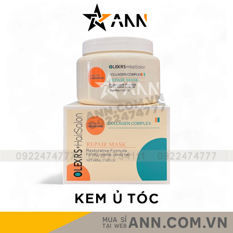 Kem Ủ Tóc Olexrs Hair Salon Collagen Complex Repair Mask 500ml