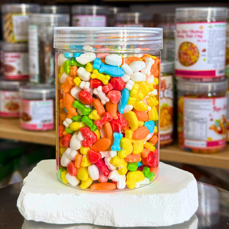 Kẹo Cứng Ngũ Sắc Hương Vị Trái Cây 500g Hộp Pet