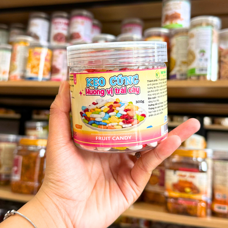 Kẹo Cứng Hương Vị Trái Cây Mini Hộp Pet 300g
