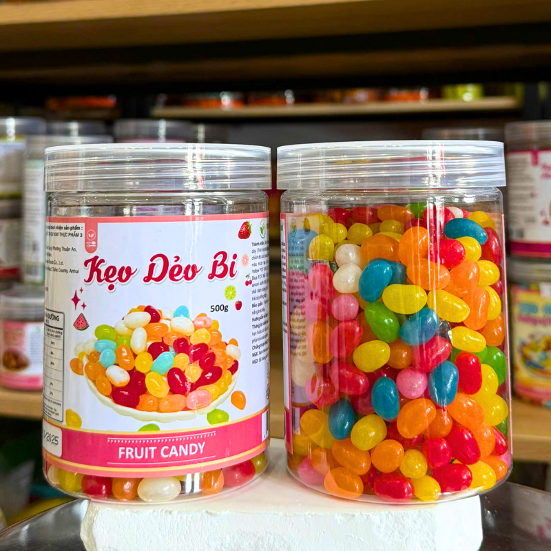 Kẹo Dẻo Bi 500g - Hộp Pet phù hợp để tham khảo khi chọn kẹo dẻo