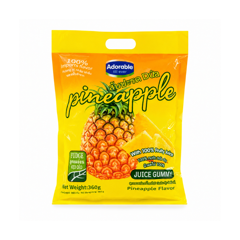 Hình ảnh Kẹo Dẻo Dứa Thái Lan Adorable 360g trong bộ sưu tập Kẹo cứng, kẹo dẻo, singum, socola