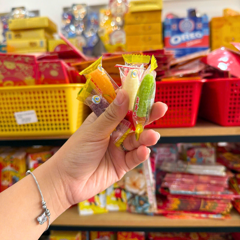 Kẹo Dẻo Hàng Xá Bắp Nhiều Màu 200g
