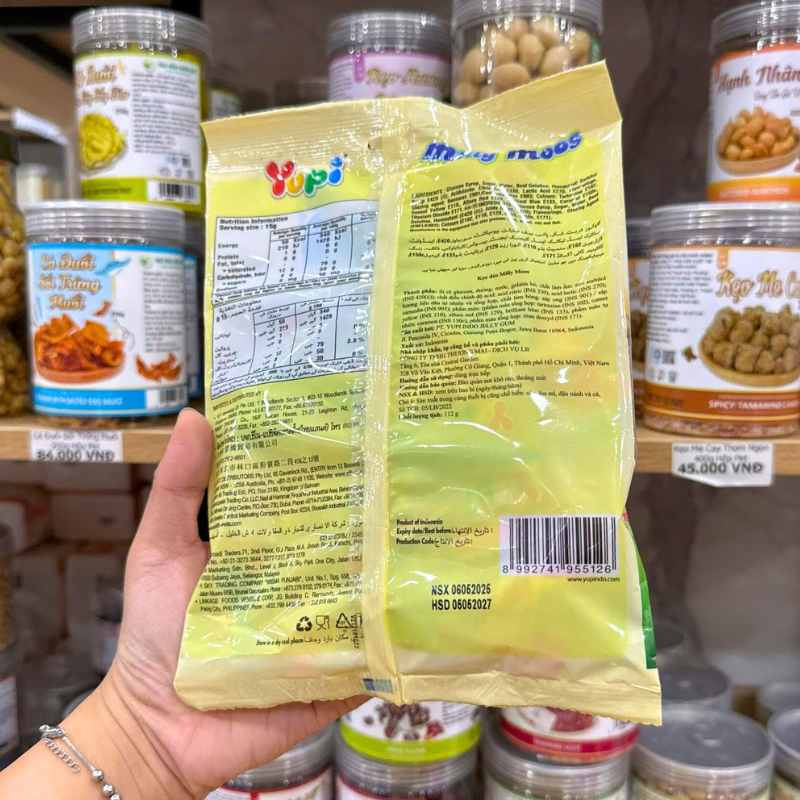 Kẹo Dẻo Yupi Milly Moos Gói 112g