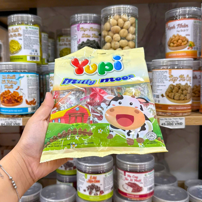 Kẹo Dẻo Yupi Milly Moos Gói 112g