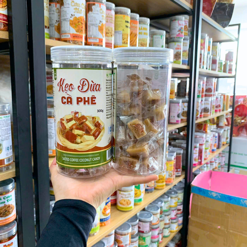 Kẹo Dừa Cà Phê 300g Hũ Pet