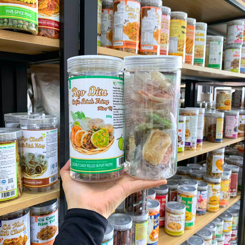 Hộp pet 300g và hình ảnh mặt trước sản phẩm