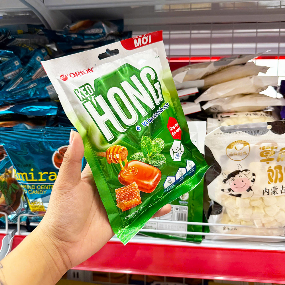 Kẹo Họng Orion Vị Bạc Hà Thảo Mộc Gói 84g