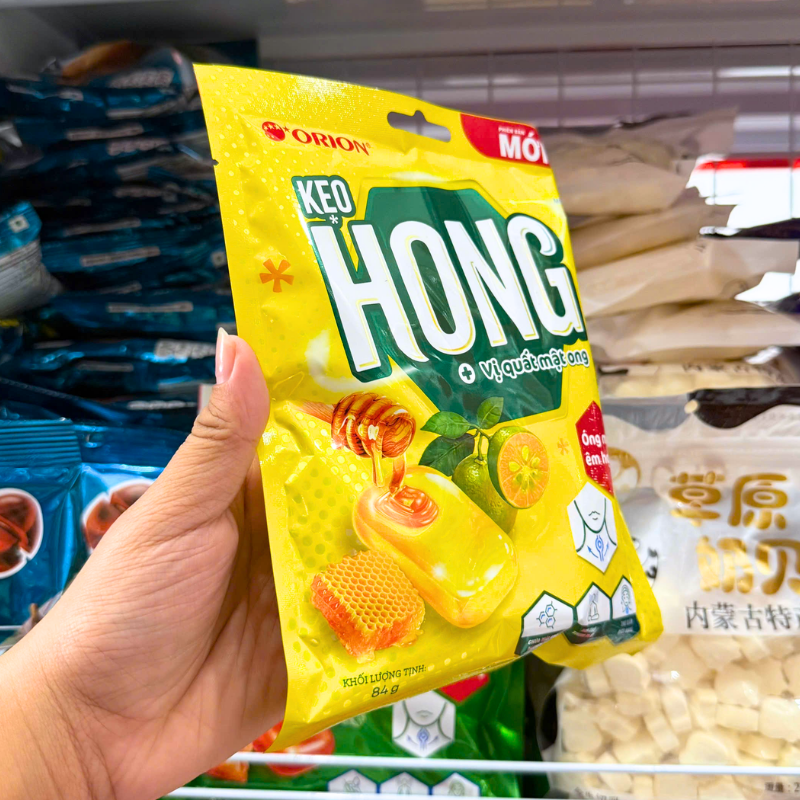 Kẹo Họng Orion Vị Quất Mật Ong Gói 84g