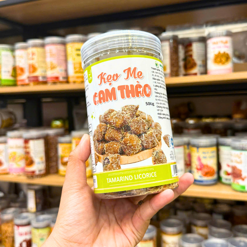 Mặt trước hũ với hình ảnh sản phẩm và quy cách 500g