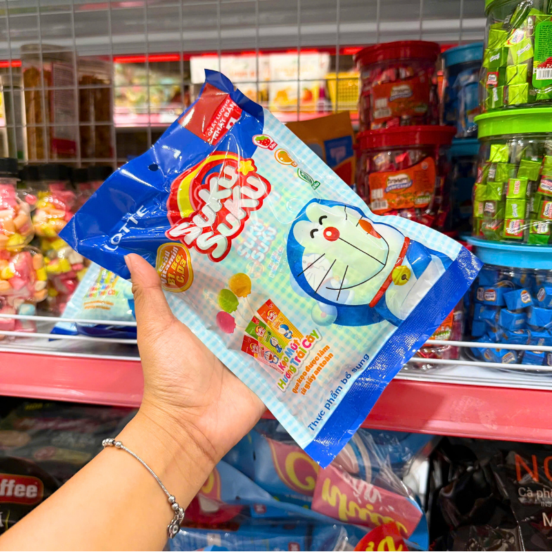 Kẹo Mút Suku Suku Hương Trái Cây Lotte 72g (9 Que x 8g)